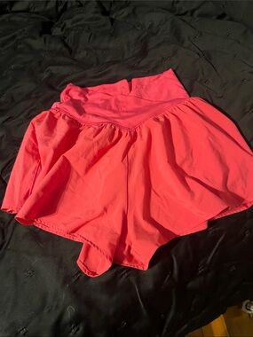 Women's Athletic Skort Shorts in Bright Coral Pink
